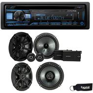 Alpine CDE-172BT Bluetooth CD Receiver, a Pair of Kicker 43CSS654 6.5 Components, a Pair of 43CSC654 6.5 Speakers