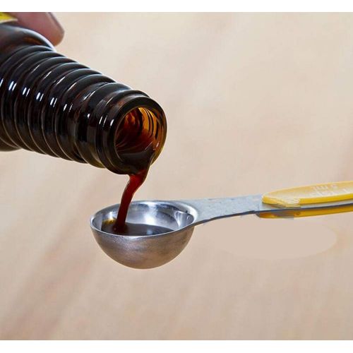  Huaishu Stainless Steel Double-Head Measuring Spoon Set of Five Seasoning Spoon Baking Scale Meter Measuring Spoon