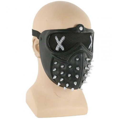  Hot Game Wrench Costume Vest Wrench Mask Mens Punk Rivets Studded Biker Vest