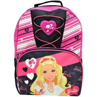 Mattle Barbie Deluxe Lace Girls Pink / Black School Backpack 16 inch