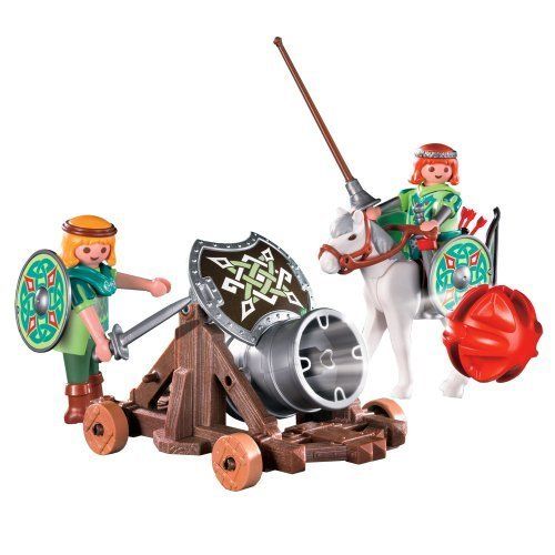 플레이모빌 PLAYMOBIL Playmobil Green Knight with Movable Cannon