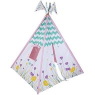 Pacific Play Tents Kids Wild Flowers Cotton Canvas Teepee Playhouse Tent - 45 45x 64