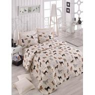 [아마존베스트]DecoMood Animals Dogs Bedding, Full/Queen Size Bedspread/Coverlet Set, Dogs Themed Girls Boys Bedding, 3 PCS,