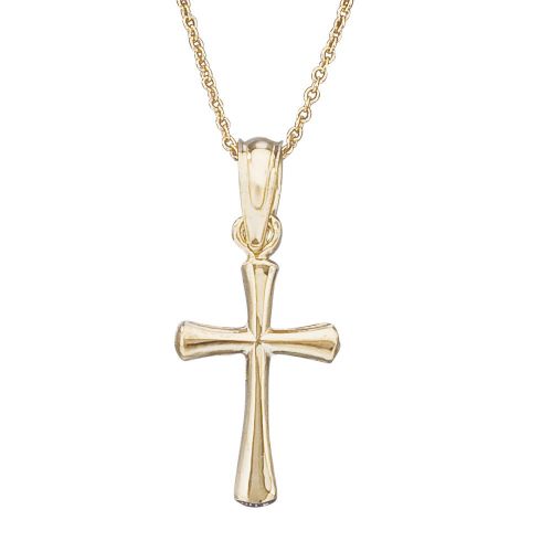  14k Gold Boys & Girls Small Cross Necklace