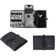 [아마존베스트]BAGSMART Compact Travel Cable Organizer Portable Electronics Accessories Bag Hard Drive Case for Various USB, Phone, Charger, Black