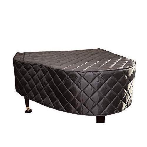  Piano Covers and More!!! ~ Grand Piano Protective Grand Piano Cover/Piano Cover - 9 Black Quilted Custom Made to Your piano Size| Premium Grand Piano Protective Cover | Bundle with L&L Design Piano-Table Topper (2 Items)