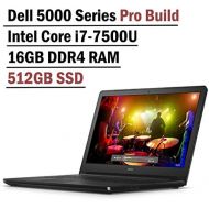 Dell Inspiron 5000 Series 15.6 Inch HD Pro Build Business Laptop (Intel i7-7500U 2.7Ghz, 16GB DDR4 RAM, 512GB SSD, Windows 10 Professional )