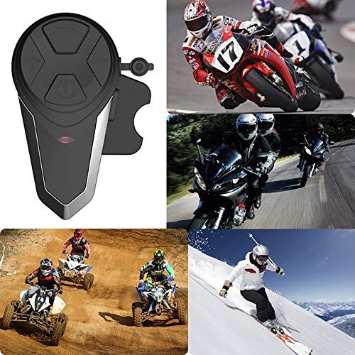  Motorcycle Intercom Bluetooth Interphone Helmet Headset， BT-S3 Helmet Bluetooth Headset Intercom Wireless Interphone Supports FM Radio, GPS Voice Command, Music, Hands-Free Calls