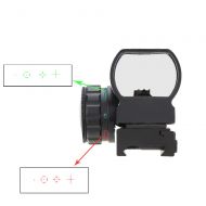 Signature888 Sports & Outdoors 1X33 Red Green Dot Sight Scope Illuminated Tactical Riflescope Hunting Optics Reflex Lens + Allen Wrench