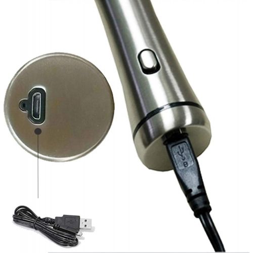  TAMUME USB-Geladen Handheld Elektrische Batteriebetriebene Milchaufschaumer mit Austauschbar Rostfreier Stahl Schneebesen Kopf, Schneebesen (Silver USB)