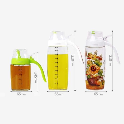  HYXQYYP Oil Dispenser/Olive Oil Dispenser Glass Oil Bottle/Kitchen Cooking Oil Dispenser/Creative Kitchen Condiment/with Drip-Free Spouts/Non-Slip Handle (color : A-250ML)