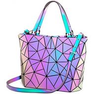 [아마존 핫딜]  [아마존핫딜]LOVEVOOK Geometric Luminous Purses and Handbags for Women Holographic Reflective Crossbody Bag Wallet