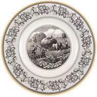 [아마존베스트]Villeroy & Boch 10-1067-2610 Audun Ferme Dinner Plate, 10.5 in, White/Gray/Yellow