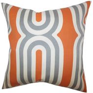 The Pillow Collection Persis Geometric Pillow, Orange