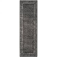 Safavieh Adirondack Collection ADR110A Black and Silver Vintage Distressed Runner (26 x 20): Home & Kitchen