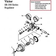 House Victor SR350D Oxygen Regulator RebuildRepair Parts Kit w Diaphragm