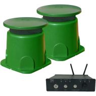 TIC 2 x GS3 Outdoor Omnidirectional in-Ground Speakers with AMP50 100W Outdoor WiFiBluetooth Amplifier