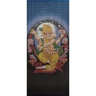 Beads of Paradise NYC Bamboo Beaded Curtain Hand Painted - Dancing Ganesha