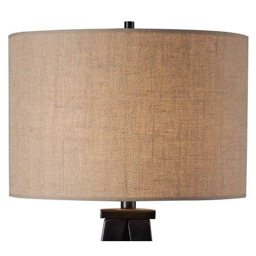  Kenroy Home 32262BS Foster Table Lamp, 15 x 15 x 29, Brushed Steel Finish