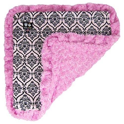  BESSIE AND BARNIE Bessie and Barnie Versailles PinkCotton Candy Luxury Ultra Plush Faux Fur Pet, Dog, Cat, Puppy Super Soft Reversible Blanket (Multiple Sizes)