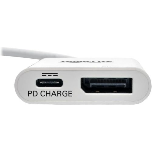  Tripp Lite USB C to DisplayPort Video Adapter Converter with USB-C PD Charging Port, Thunderbolt 3 Compatible, USB Type C to DP, USB Type-C, 6 (U444-06N-DP-C)