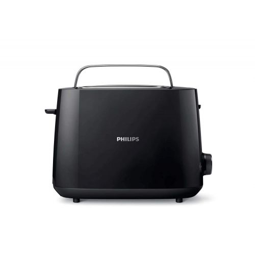 필립스 Philips HD4646/20 Serie Wasserkocher (1,5 Liter, 2400 Watt, Anti-Kalk), schwarz + Philips HD2581/90 Toaster, integrierter Broetchenaufsatz, 8 Braunungsstufen, schwarz