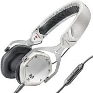 V-MODA Crossfade M-80 Vocal On-Ear Noise-Isolating Metal Headphone, White Silver