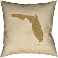 ArtVerse Katelyn Smith 40 x 40 Floor Double Sided Print with Concealed Zipper & Insert Florida Canvas Pillow