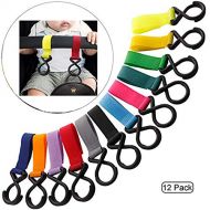 Tojomy Stroller Clips for Bags, Karidge 12 Colors Organizer Assistant Clips Hanger for Purse Shopping & Diaper Bags (Mulitcolor)