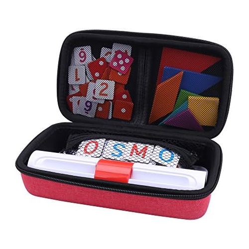  [아마존베스트]Aenllosi Storage Organizer Case for Osmo Genius Kit, fits OSMO Base/Starter/Numbers/Words/Tangram/Coding Awbie Game (for OSMO Genius Set, Red)