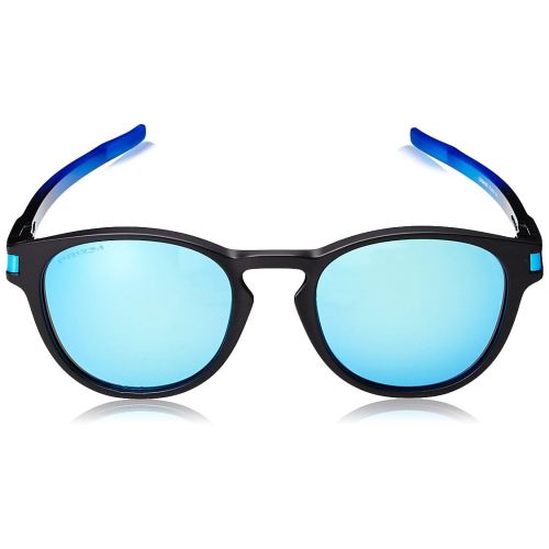 오클리 Oakley Mens Latch (a) 0OO9349 Polarized Iridium Round Sunglasses, SAPPHIRE FADE, 53 mm