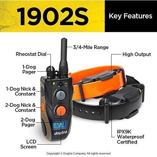  Dogtra 1902S 34 Mile Range 2 Dog Training Collar System