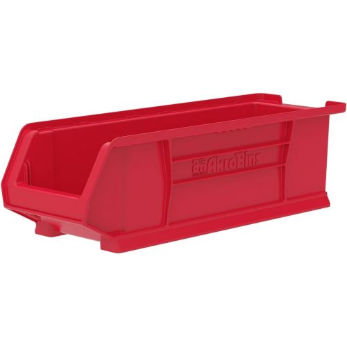  Akro-Mils 30284 Super Size Plastic Stacking Storage Akro Bin, 24-Inch Diameter by 8-Inch Width by 7-Inch Height, Red, Case of 4