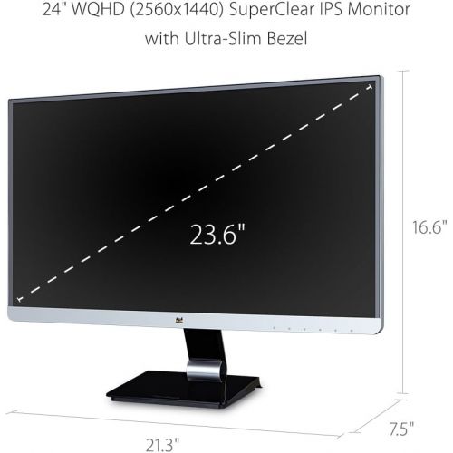  ViewSonic VX2478-SMHD 24 Inch 1440p Frameless IPS Widescreen LED Monitor with HDMI and DisplayPort