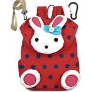 LAKEAUSY Toddler Kid Backpack with Safety Harness Leash Rabbit Bunny Boy Girl Under 3 Age