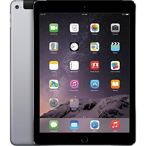 애플 Apple iPad Air 2 MH2M2LLA 64GB Wifi + Cellular Unlocked 9.7 Space Gray (Refurbished)