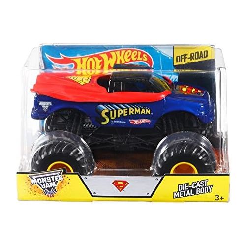  Hot Wheels Monster Jam Superman Die-Cast Vehicle, 1:24 Scale
