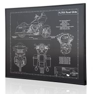 Engraved Blueprint Art LLC Harley Davidson FLTRX Blueprint Artwork-Laser Marked & Personalized-The Perfect Harley Davidson Gifts
