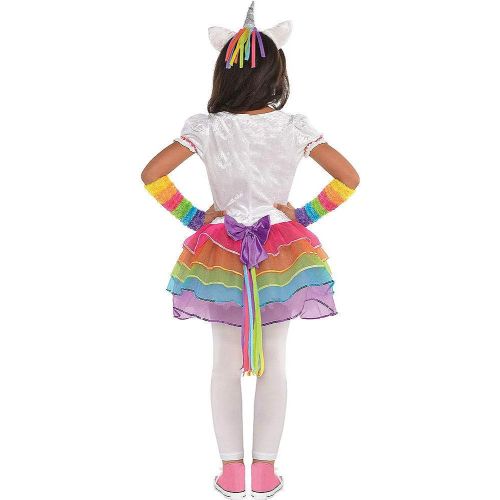  Amscan AMSCAN Rainbow Unicorn Halloween Costume for Girls, Medium with Included Accessories