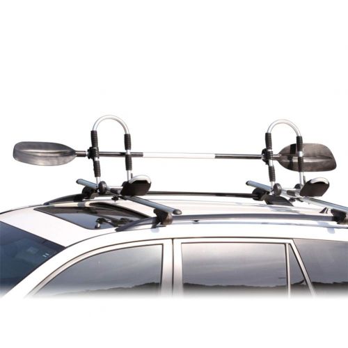  Universal Onefeng Sports Kayak Rack, Kayak Carrier Car Roof Rack J-Shape Foldable Carrier for Canoe, SUP and Kayaks Mounted on Your SUV, Car Crossbar(Carries One Kayak)