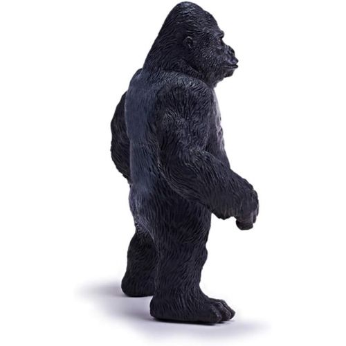  RECUR Toys Standing Gorilla King Kong Toys 6.2 inch, Wildlife Animal Lifelike Ape Soft Hand-Painted Skin Texture Toys for Kids, Realistic Western Lowland Gorilla Replica Figurines