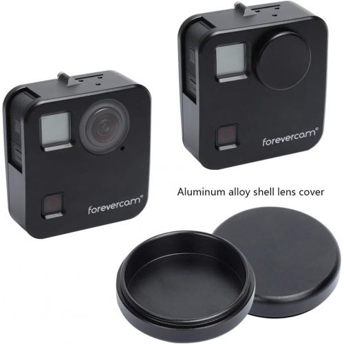  Forevercam Accessories kit for GoPro Fusion, Including Aluminum Housing CasePortable Large Carrying case2Aluminium Alloy Lens Cap3 Aluminum Thumbscrew1 Wrench 1Mount Adapter