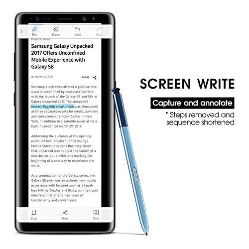  [아마존베스트]AWINNER Pen for Galaxy Note8,Stylus Touch S Pen for Galaxy Note 8 -Free Lifetime Replacement Warranty (Blue)