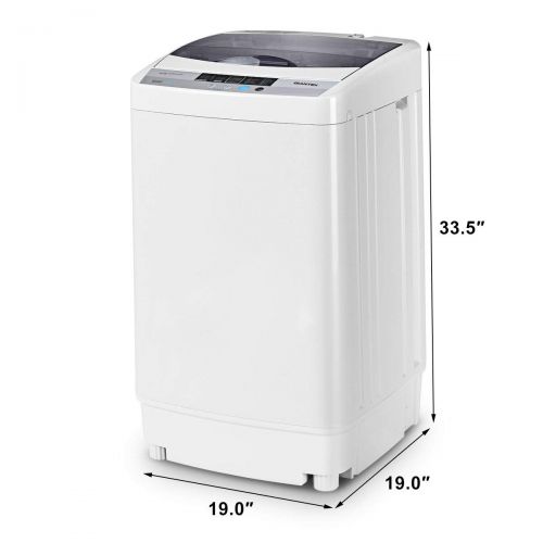 자이언텍스 Giantex Portable Compact Full-Automatic Washing Machine 1.6 Cu.ft Laundry Washer Spin with Drain Pump