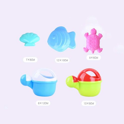  AODLK 13 PCS Beach Toys with Mess Storage Bag Beach Sand Toys Set of Bucket Sand Wheel Toy car Mini Watering can Shovels Rakes Animal Molds Easy Clean and Store