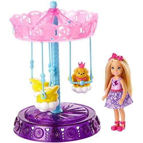 바비 Barbie Dreamtopia Chelsea Doll and Carousel Playset