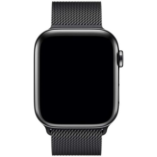 애플 Apple Watch 44mm Milanese Loop Smartwatch Replacement Band for 42mm or 44mm Watch Series 1, 2, 3 and 4 - Space Black (MTU52AMA)