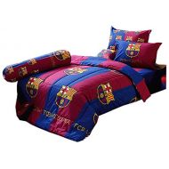 Tamegems Bedding FCB Barcelona Fc Football Club Soccer Team Official Licensed Bed Sheet Set, 1 Fitted Bed Sheet, 1 Pillow Case, 1 Bolster Case (Not Included Comforter) BC002 Set A (Twin 42x78) teen