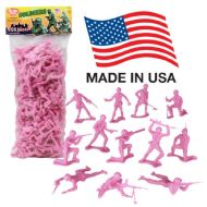 Tim Mee Toy TimMee Plastic Army Men: Pink 100pc Toy Soldier Figures - Made in USA: Toys & Games