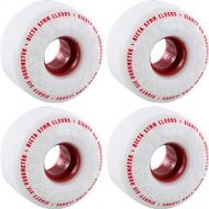 Ricta Wheels Clouds White / Red Skateboard Wheels - 57mm 86a (Set of 4)